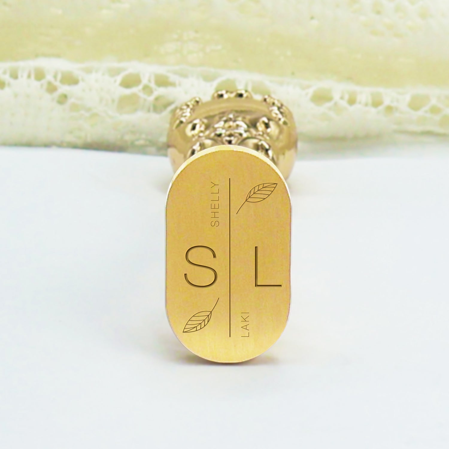 Sello de Lacre de Boda Ovalado Personalizado - Estilo 12 4