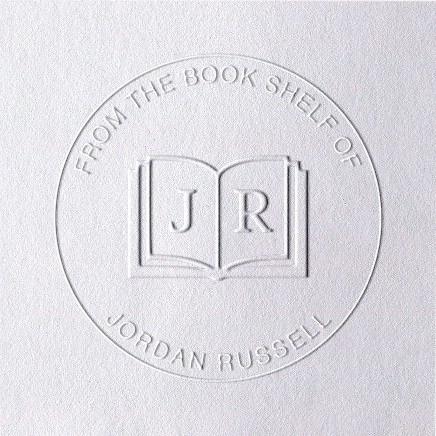 Sello en seco de Libro con Iniciales Personalizadas Sello en seco de Libro con Iniciales Personalizadas17-11