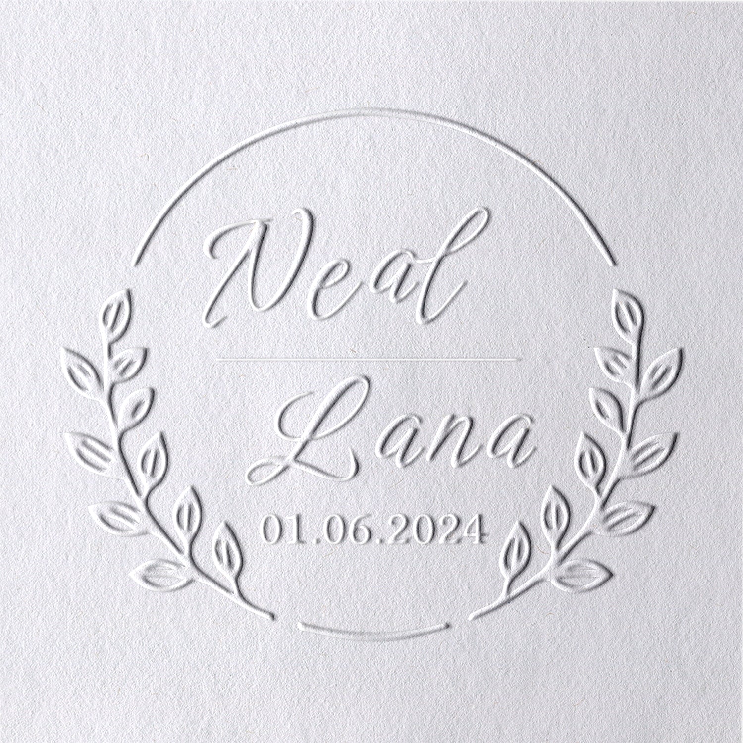 Sello en Seco de Boda de Brotes en Crecimiento Personalizado 251