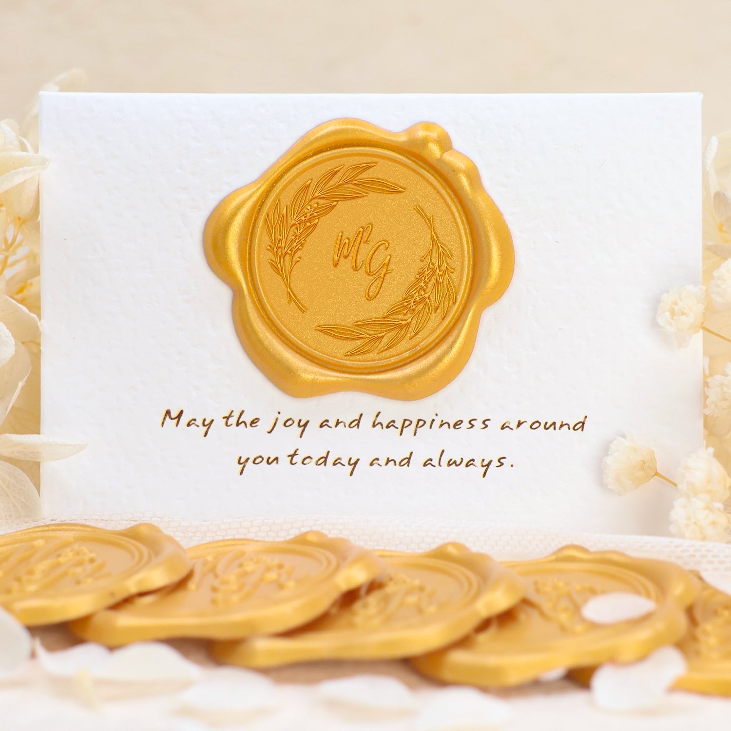 Custom Wedding Monogram Self-Adhesive Wax Seal Stickers (36 Designs) 1-1