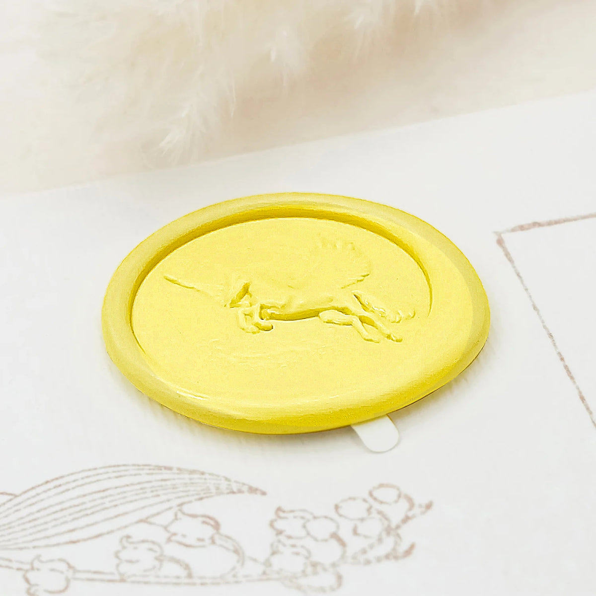 Pegatinas Autoadhesivas de Sello de Lacre Pegaso en Relieve 3D 4-1