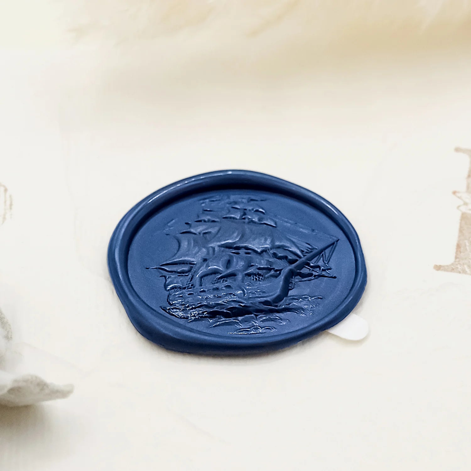 Pegatinas Autoadhesivas de Lacre con Sello de Relieve 3D de Barco de Vela 5-1