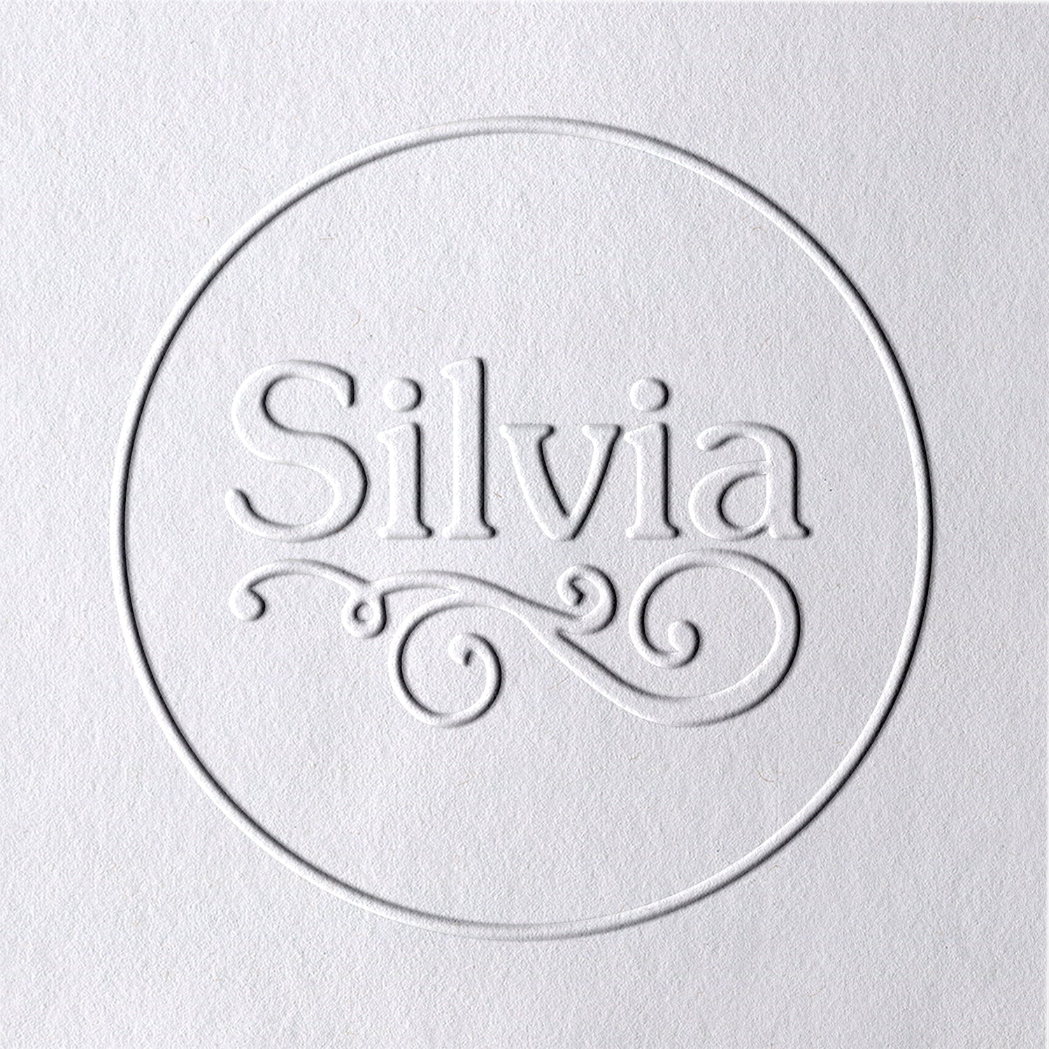 Sello en seco personalizado de nombre de planta simple 251