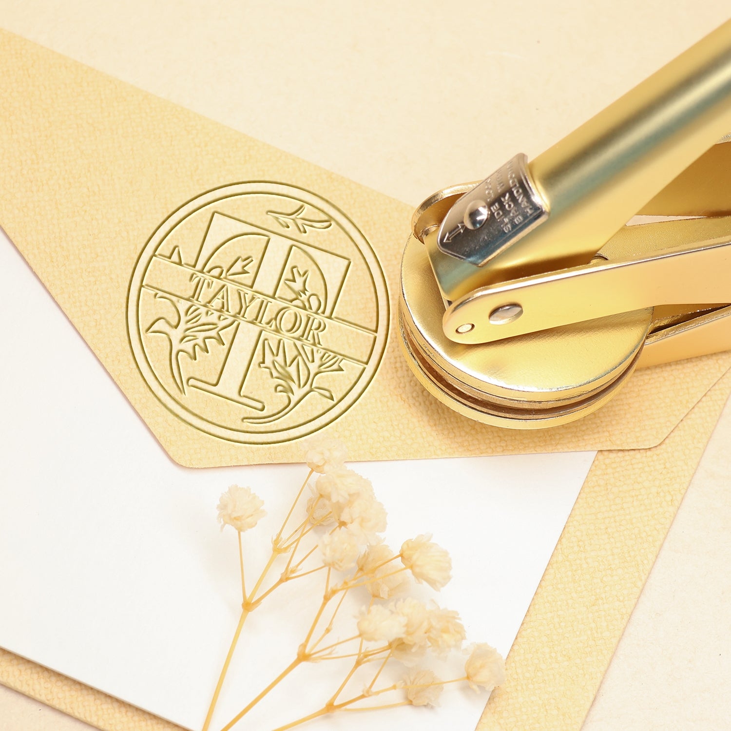 26 Letter Custom Floral Name Embosser - T T11