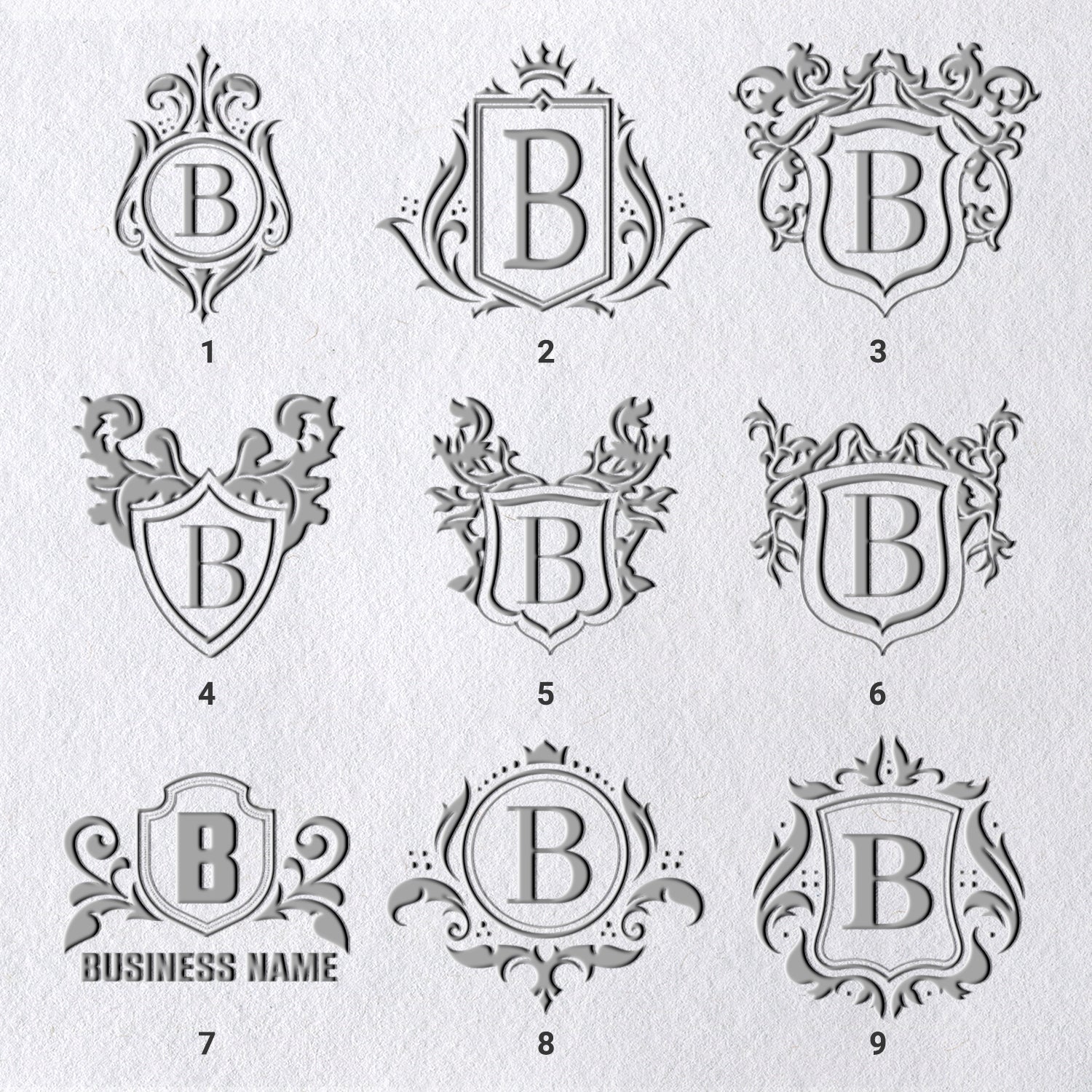 Sello en Seco de Logo Personalizado (30 Diseños) sku-111