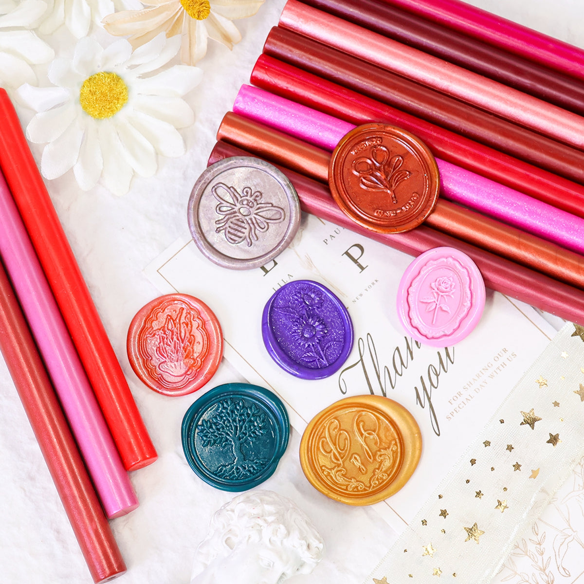 Set de Barras de Lacre Rosa (20 Piezas Aleatorias)1