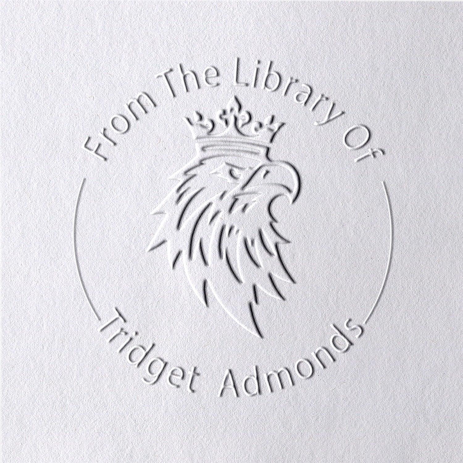 Sello en Seco Personalizado Griffin From The Library Of Book2