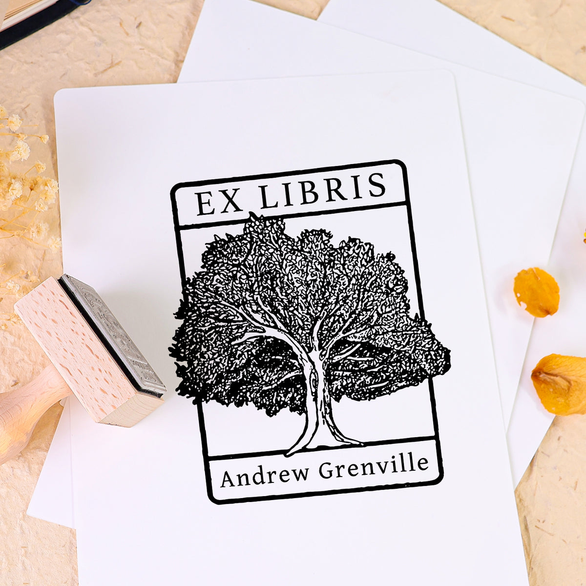 sello de caucho personalizado para libros libro de uso 2