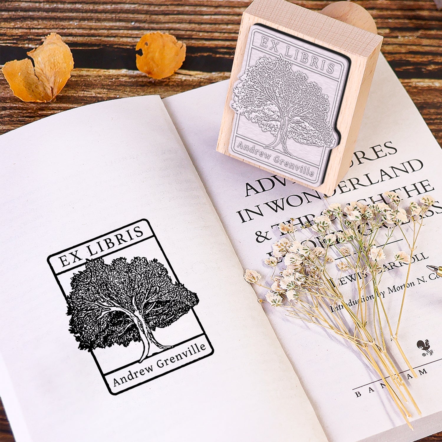 sello de caucho personalizado para libros uso portada de libro