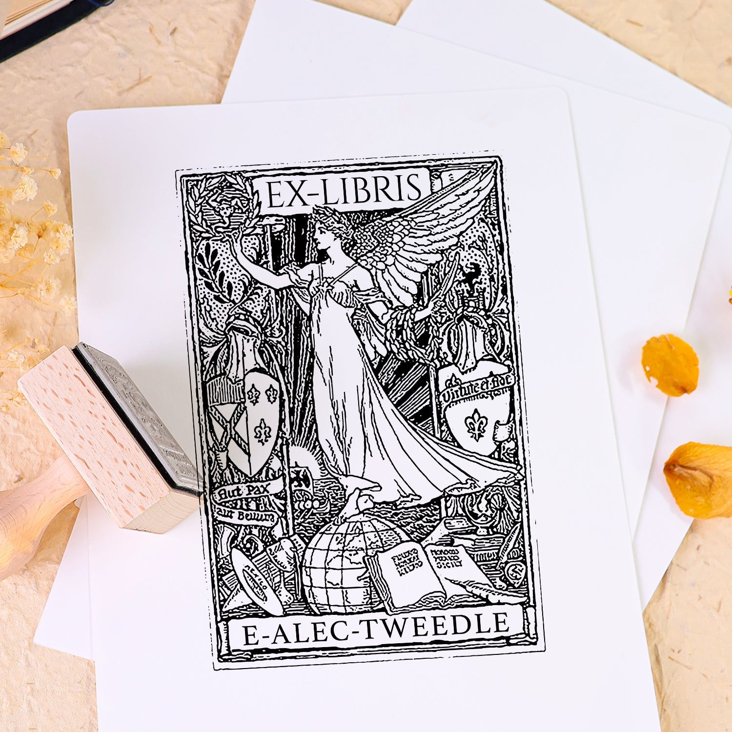 sello de caucho personalizado para libros libro de uso 2