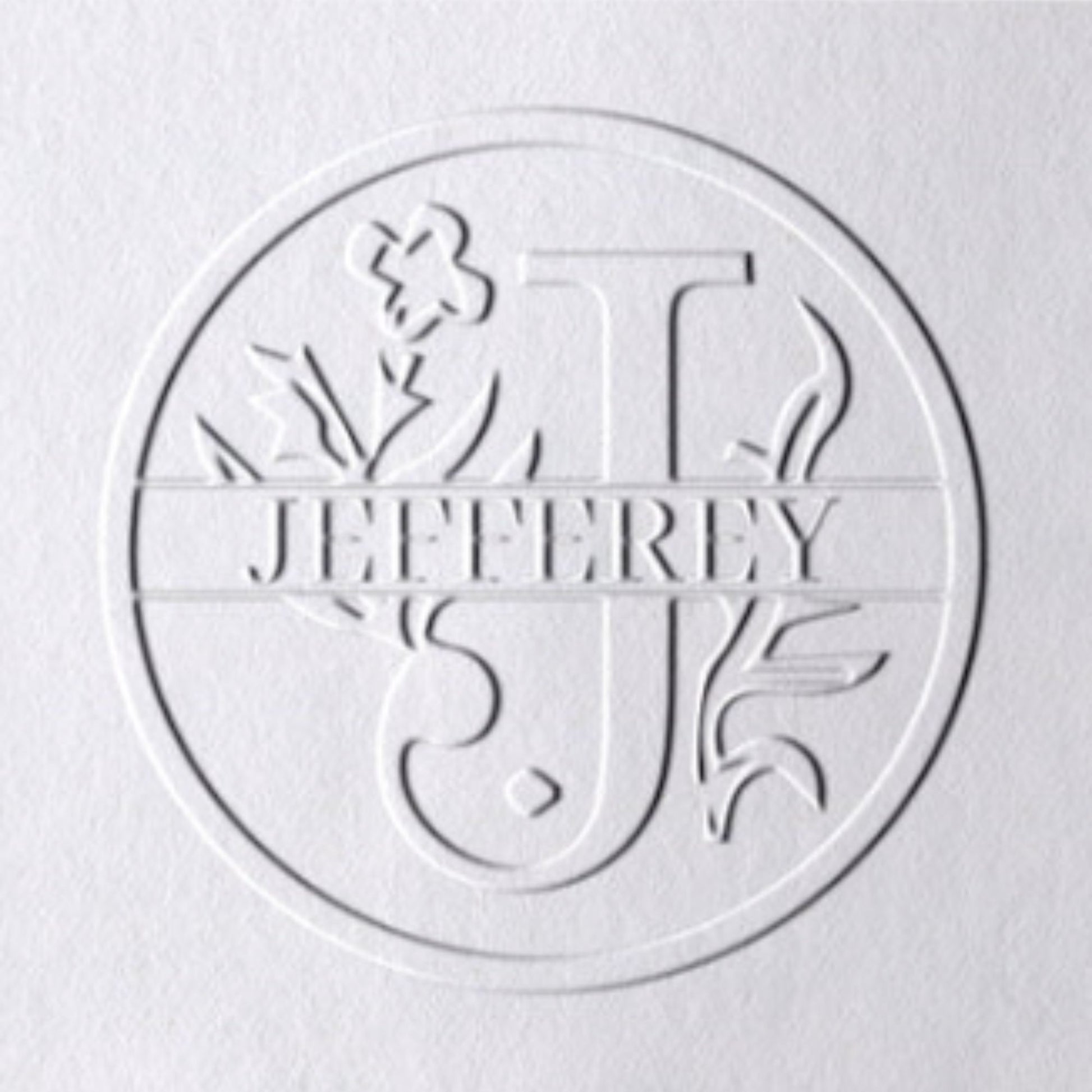 26 Letter Custom Floral Name Embosser - J