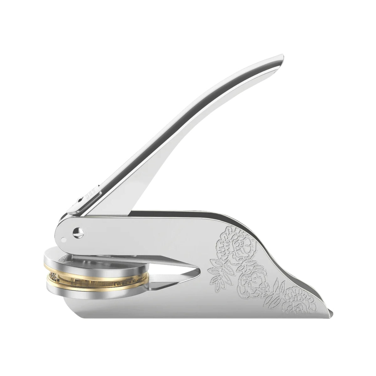 Sellos secos Personalizados con Tu Diseño y Obra de Arte plateados