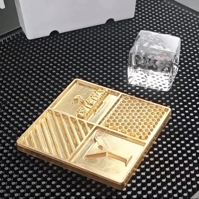 Guía de plancha de grabado de cubo de hielo de latón personalizado