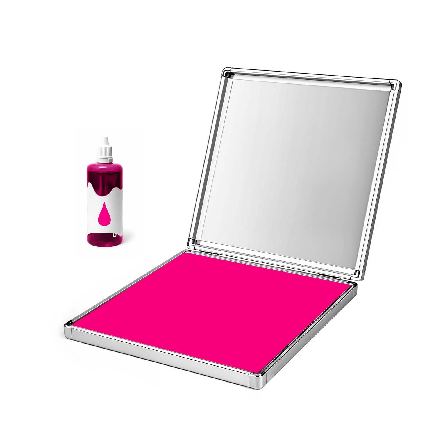 Extra Large Quick-Dry Multi-Color Ink Pad with Metal Case-Pink