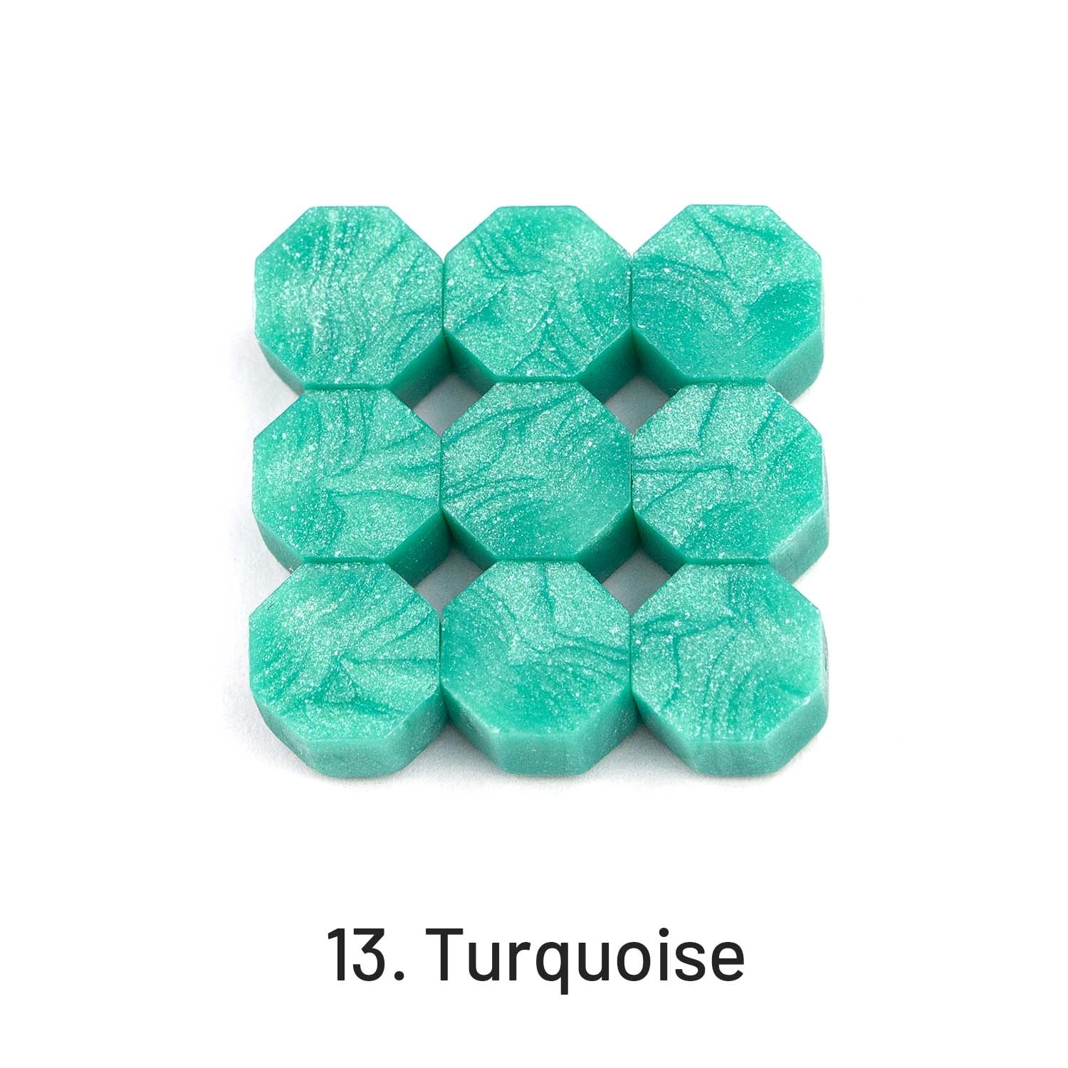 Perlas de Lacre de Sellado Octogonales13. Turquesa