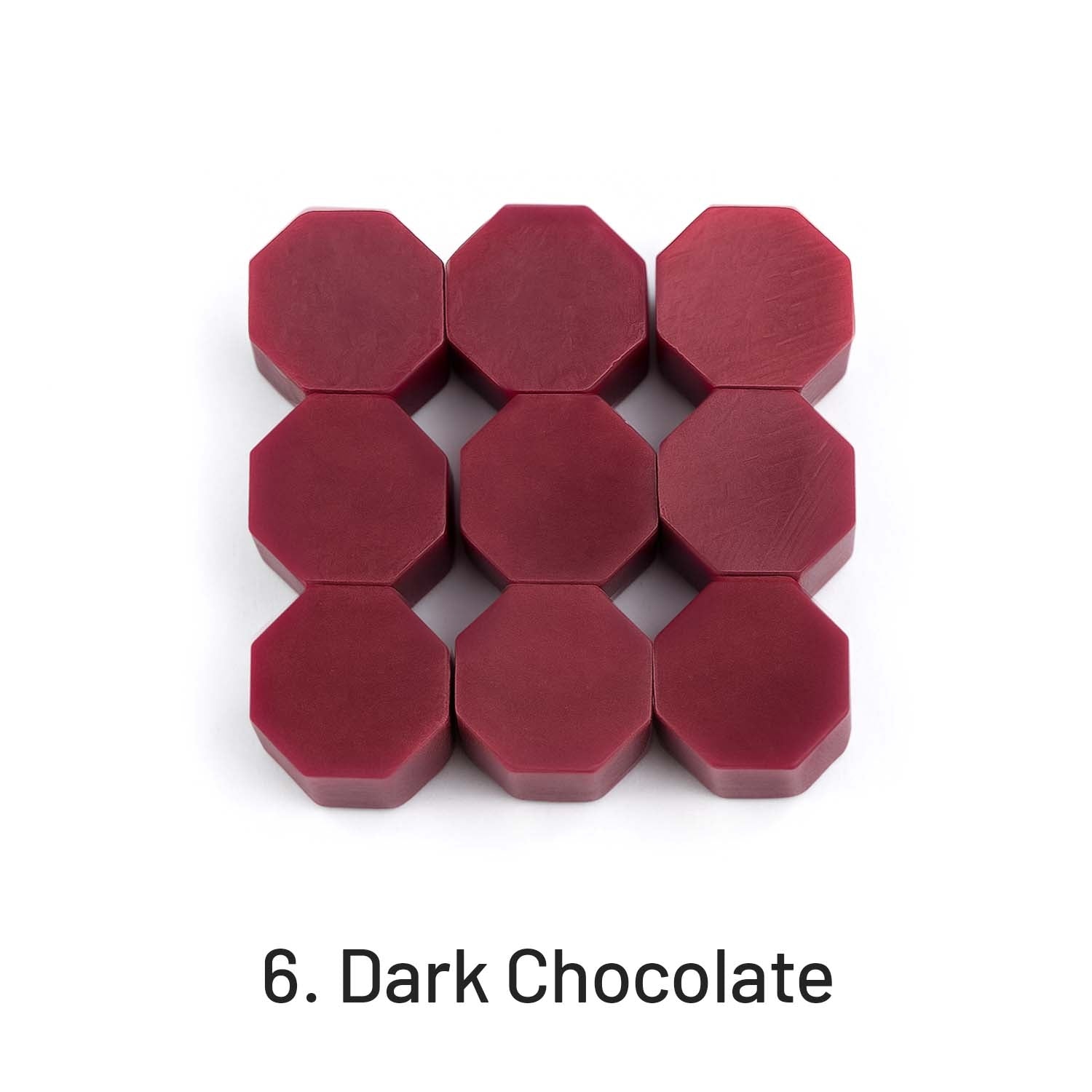 Perlas de Lacre de Sellado Octagonales6. Chocolate Oscuro