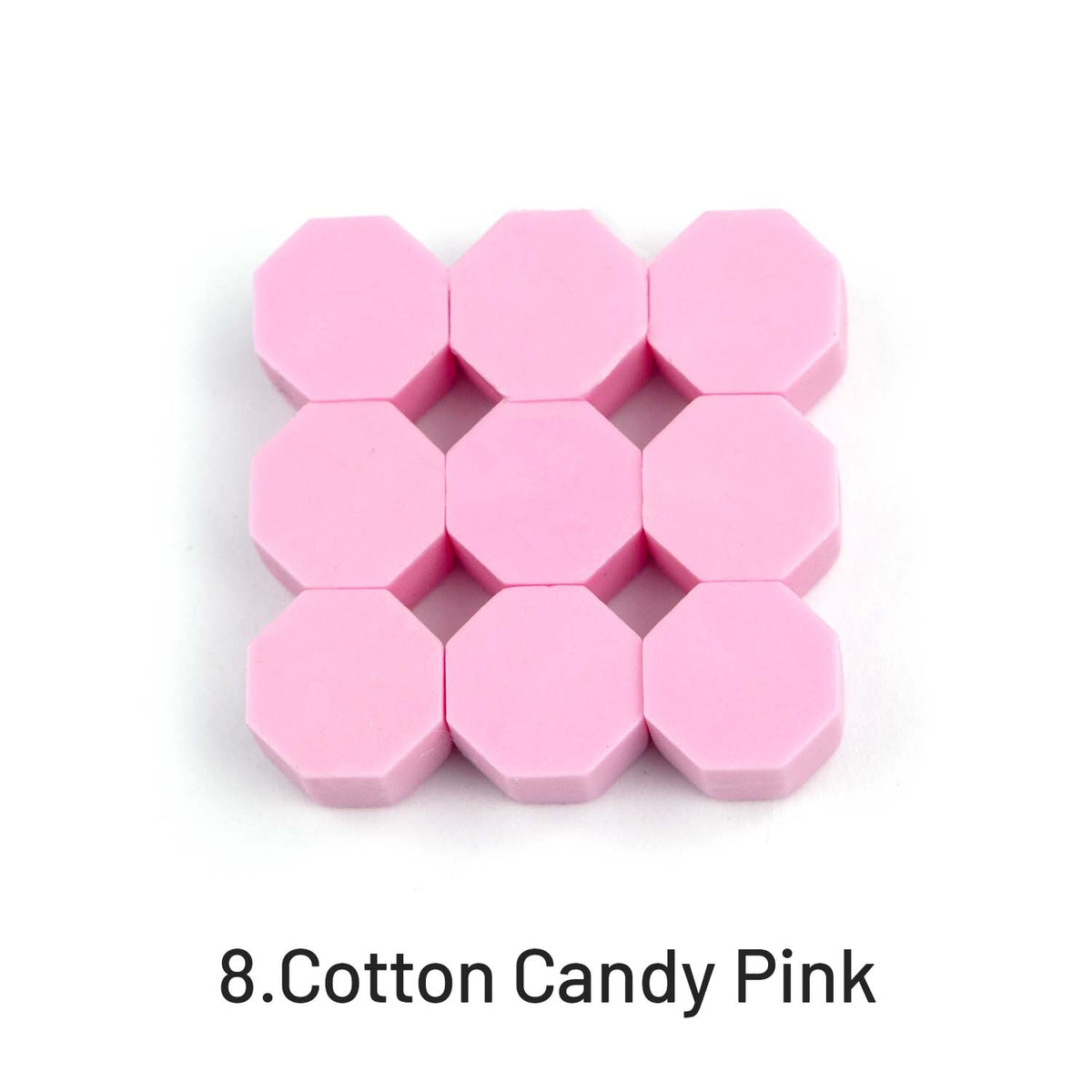 Perlas de Lacre de Sellado Octagonales8.Rosa Algodón de Azúcar