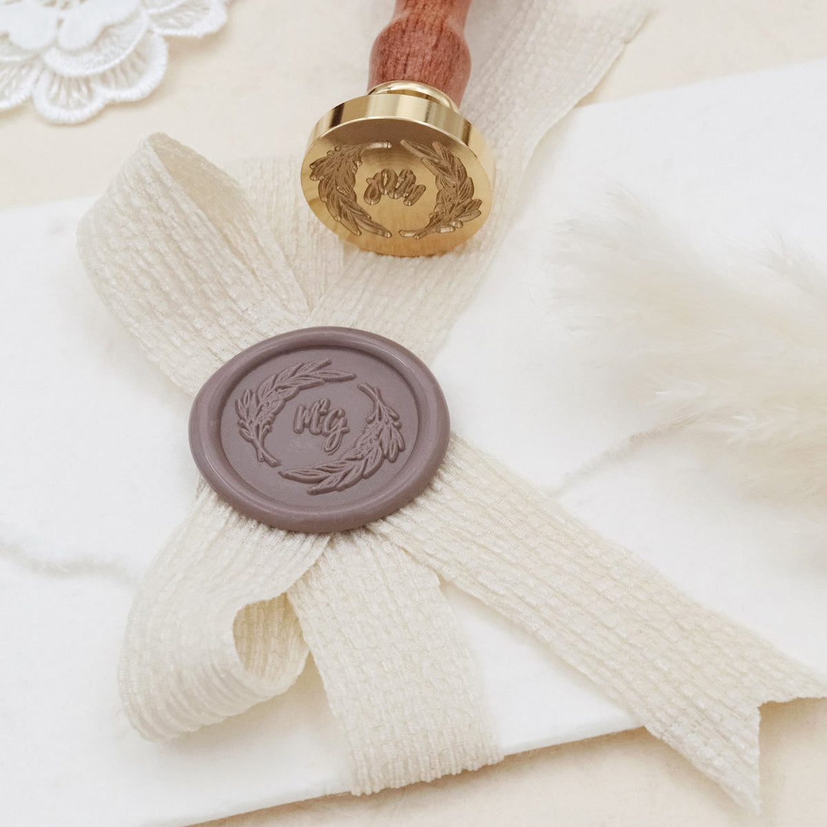 Stamprints Sellos de Lacre con Monograma Personalizado para Bodas 1