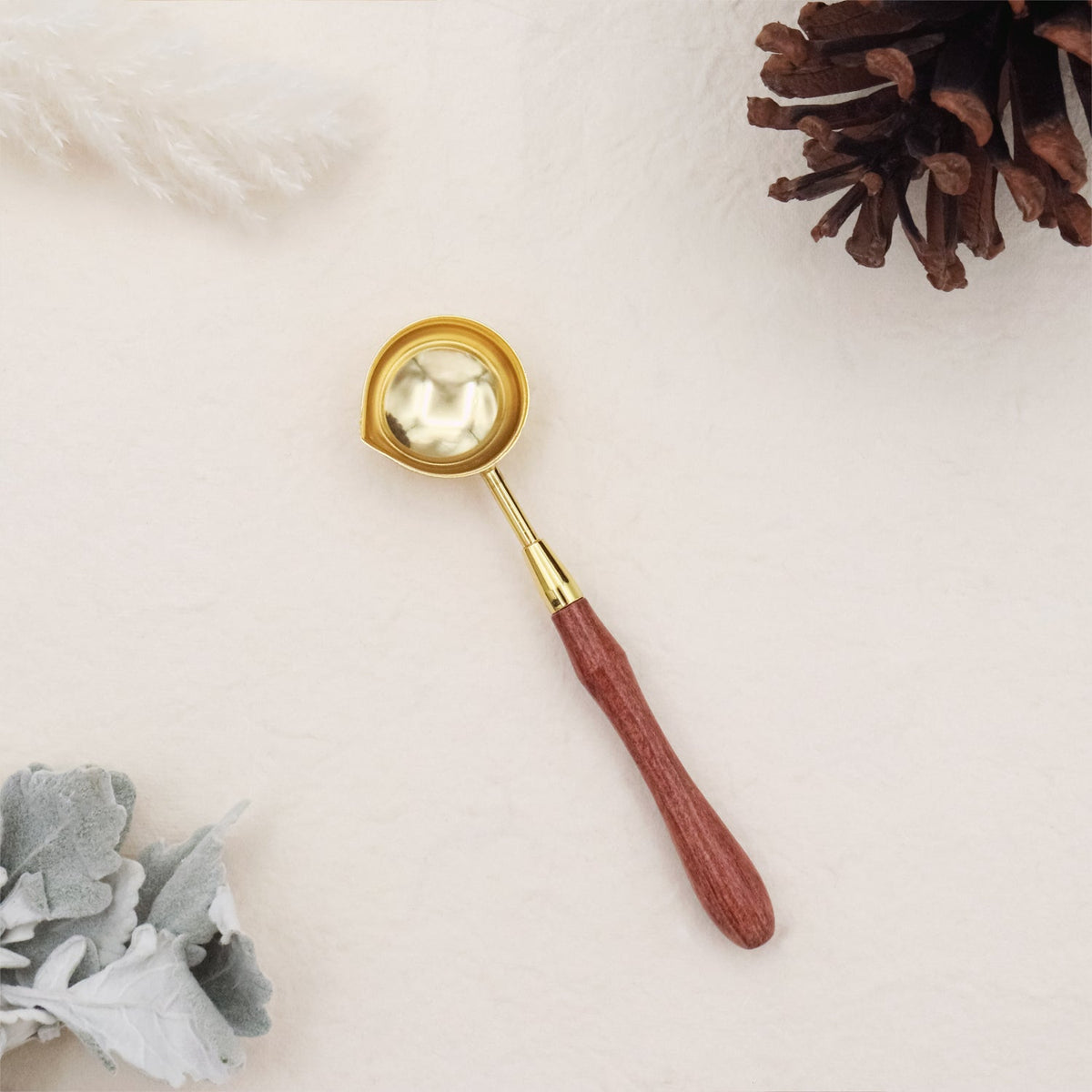 Stamprints Long Short Handled Wooden Melting Spoon 1