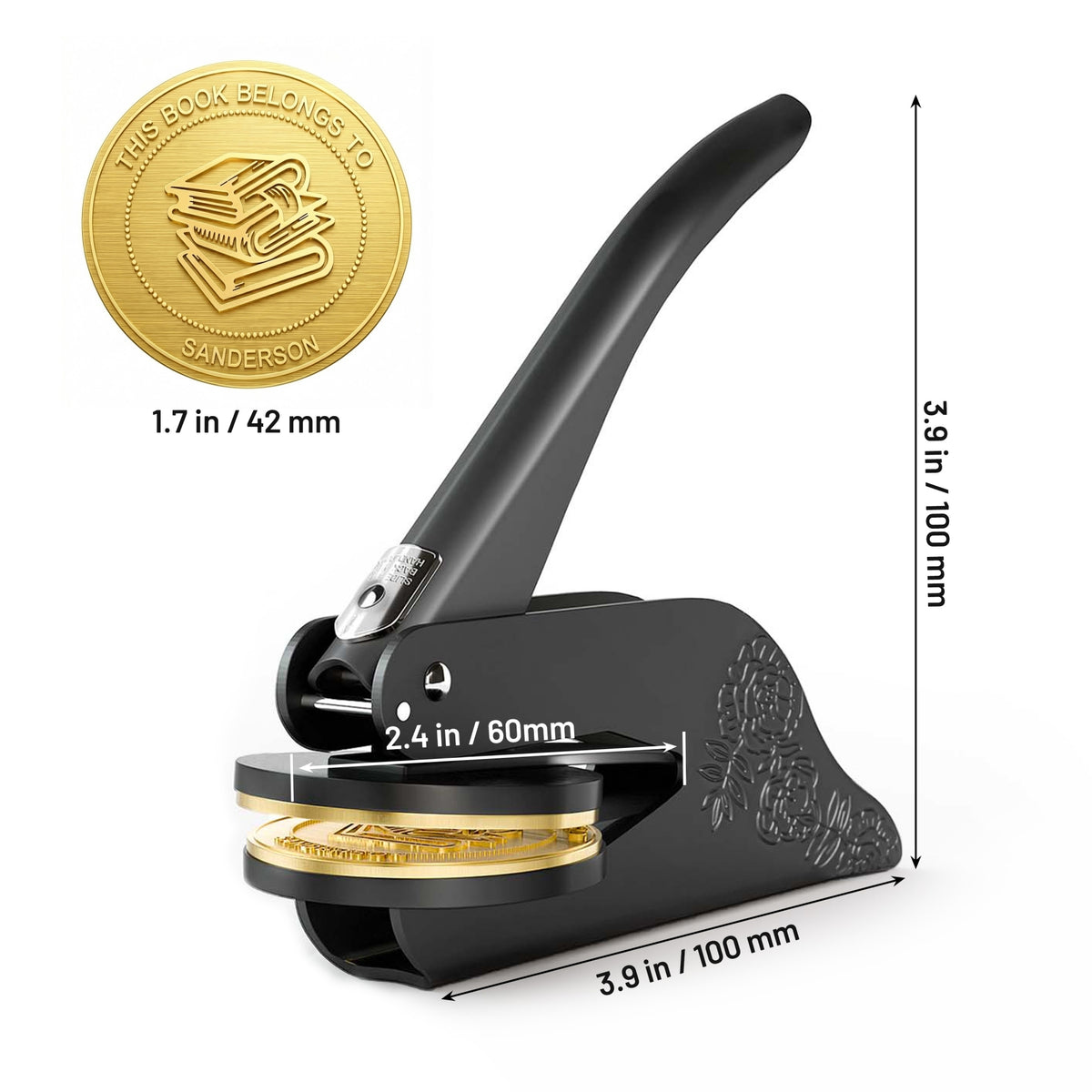 detalle del mango del sello en seco personalizado